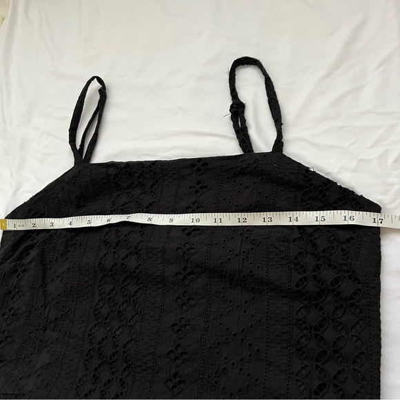 Sanctuary Eyelet Sleeveless Black Mini Dress - Picture 8 of 9
